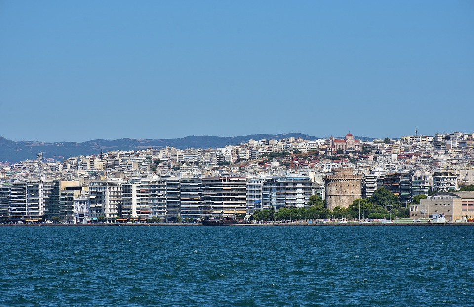 Άποψη Θεσσαλονίκης από τον Θερμαϊκό κόλπο