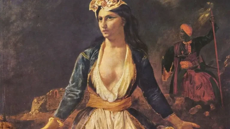 πίνακας του Ντελακρουά «Η Ελλάδα στα ερείπια του Μεσολογγίου»