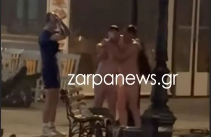 Γυμνοί ναύτες από το βρετανικό αεροπλανοφόρο προκαλούν στο Ενετικό Λιμάνι των Χανίων