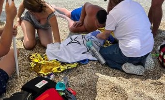 4χρονος ανακοπή σε παραλία στα Βρασνά