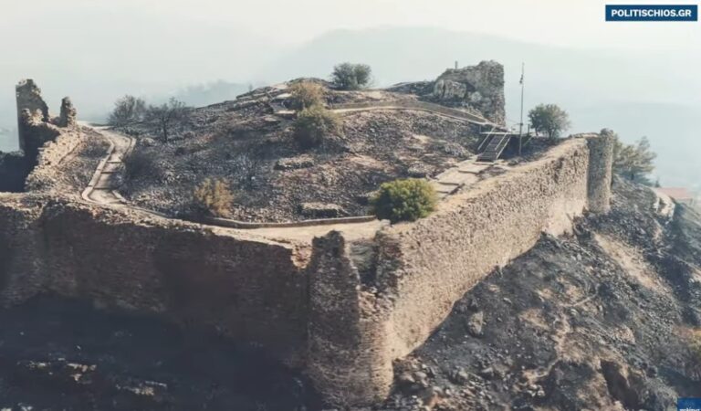 Εικόνες μετά την πυρκαγιά στη Χίο