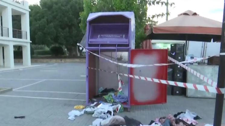 Γλυφάδα δυστύχημα κάδος ανακύκλωσης