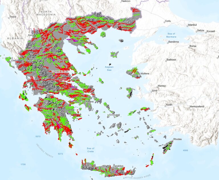 Τα ενεργά ρήγματα της Ελλάδας