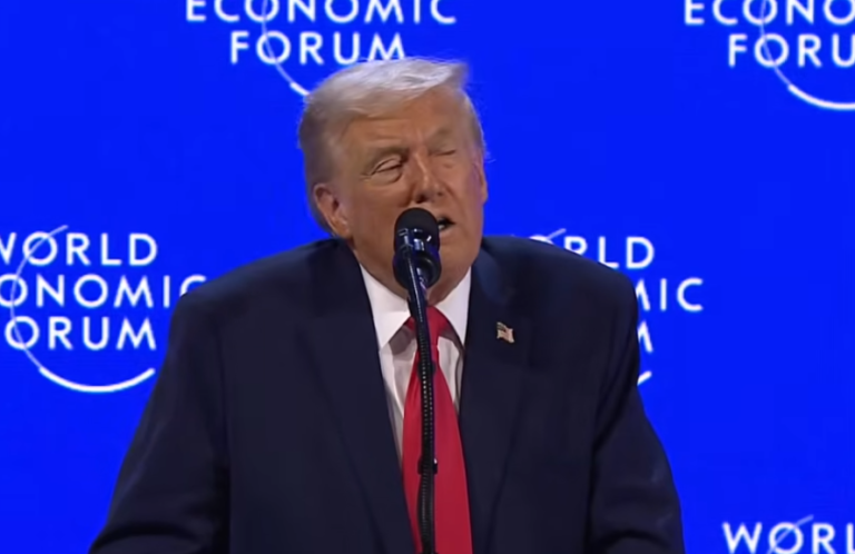 President Donald Trump in Davos