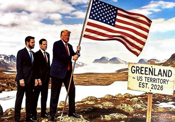 Ο Trump καρφώνει σημαία στη Γροιλανδία