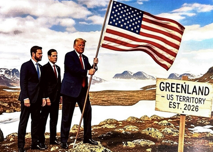 Ο Trump καρφώνει σημαία στη Γροιλανδία
