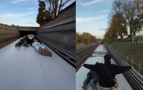 surfing train